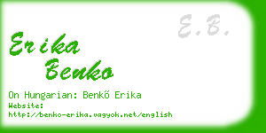 erika benko business card